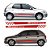 Kit Adesivo faixa lateral tuning Chevrolet Celta 2 e 4 portas até 2015 2016 modelo Sport Racing - Imagem 10