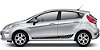 Kit Faixa lateral adesiva para Ford New Fiesta hatch e sedan modelo Sport Acessórios Fita Colante SRT Wolf 1 - Imagem 1