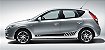 Adesivo lateral para Hyundai I30 modelo HY1 Faixa Fita Colante SRT - Imagem 2