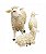 Presépio Animais - Jogo 3 Ovelhas Brancas 15 CM - Imagem 4