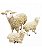 Presépio Animais - Jogo 3 Ovelhas Brancas 15 CM - Imagem 1