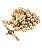 Terço Corrente Dourada Contas 1 CM Brancas Enfeite Sagrada Família 56 CM - Imagem 1