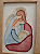 Quadro Sagrada Família - Pintado em Aquarela e bordado a mão em tecido de algodão - 16 x 21 cm - Imagem 2