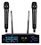 MICROFONE SEM FIO DYLAN QS-5 DUPLO M/M 150 CANAIS UHF - Imagem 2
