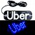 Placa Painel Luminoso 12v Led Uber 2 Ventosas Azul - Imagem 2