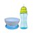 Kit Infantil Pratinho e Garrafinha Squeeze Azul - Imagem 1