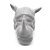 Vaso de Parede Cachepot Rinoceronte Cinza Porcelana - Imagem 2
