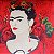 Capa Almofada Frida Kahlo Rosas - 45cm x 45cm - Imagem 3