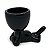 Kit 2 Vasos Cachepô em Cerâmica Homenzinho Deitado - Preto - Imagem 3