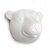 Vaso de Parede Cachepot Urso Branco Cerâmica - Imagem 2