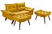 Sofa 2 Lugares Bariloche em Espuma D28 Com Duas Banquetas Rubi em Suede Essencial Estofados - Imagem 9