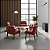 Poltrona Madri Decorativa Para Sala, Recepção Courino Vermelho - Imagem 3