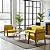 Poltrona Madri Para Sala ou Recepção em Suede Amarelo - Madri - Imagem 2