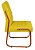Cadeira Escritório em Courino Tipo A (Corano) Amarelo Pés em Aço na Cor Cobre - Jade - Imagem 4
