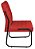 Cadeira Para Escritório, Recepção, Auditório em Courino Vermelho Pés Preto - Jade - Imagem 4