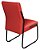 Cadeira Para Escritório, Recepção, Auditório em Courino Vermelho Pés Preto - Jade - Imagem 5