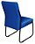 Cadeira Para Escritório, Recepção, Auditório em Courino Azul Marinho Pés Preto - Jade - Imagem 5