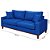 Sofá Confortável Para Sala, Escritório, Recepção Living Istambul em Courino Azul Marinho - Imagem 3