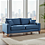 Sofá Living 3 Lugares Istambul em Suede Azul - Imagem 2