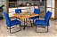Mesa Com 4 Cadeiras Azul Marinho - Jade - Imagem 1