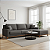 Sofá Califórnia 4 Lugares Living Com Chaise Direito em Linho Grafite - Imagem 3