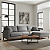 Sofá Califórnia 4 Lugares Living Com Chaise Direito em Linho Cinza - Imagem 3
