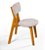 Cadeira de Madeira Maciça em Linho Champagne - Liz - Imagem 1