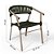 Cadeira Para Área Externa, Gourmet, Lazer, Piscina em Corda Náutica Verde e Alumínio Na Cor Bege - Imagem 2