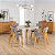 Conjunto Sala de Jantar Liz Mesa 110cm Com 4 Cadeiras em Linho Cinza - Imagem 3