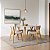 Conjunto Sala de Jantar Liz Mesa 110cm Com 4 Cadeiras em Linho Champagne - Imagem 2