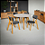 Conjunto Sala de Jantar Liz Mesa 110cm Com 4 Cadeiras em Linho Grafite - Imagem 3