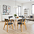 Conjunto Sala de Jantar Liz Mesa 110cm Com 4 Cadeiras em Linho Grafite - Imagem 2