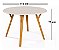 Mesa De Jantar Redonda Liz 110cm Para 4 Cadeiras Pés Madeira - Imagem 2