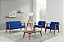 Conjunto Namoradeira 2 Lugares Com 2 Poltronas em Courino Azul Marinho e Mesinha - Madri - Imagem 3
