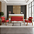 Conjunto Namoradeira 2 Lugares Com 2 Poltronas em Courino Vermelho e Mesinha - Madri - Imagem 2