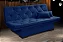 Sofá Cama Bau Reclinável Em Suede + Duas Banquetas Rubi Azul Marinho - Imagem 4