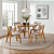 Conjunto Sala de Jantar Liz Mesa Ripada 110cm Com 4 Cadeiras Linho Champagne - Imagem 3