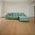 Sofá Califórnia 4 Lugares Living Com Chaise Direito em Linho Verde - Imagem 4