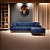 Sofá Califórnia 4 Lugares Living Com Chaise Direito em Linho Azul - Imagem 5