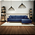 Sofá Califórnia 4 Lugares Living Com Chaise Direito em Linho Azul - Imagem 3