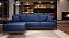 Sofá Califórnia 4 Lugares Living Com Chaise Esquerdo em Linho Azul - Imagem 1