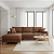 Sofá Califórnia 4 Lugares Living Chaise Esquerdo em Linho Marrom - Imagem 3