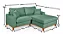 Sofá Com Chaise Direito 1,94m em Linho Verde - Paris - Imagem 2