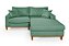 Sofá Com Chaise Direito 1,94m em Linho Verde - Paris - Imagem 6