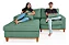 Sofá Com Chaise Esquerdo 1,94m em Linho Verde - Paris - Imagem 4