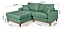 Sofá Com Chaise Esquerdo 1,94m em Linho Verde - Paris - Imagem 2