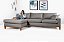Sofá Amsterdã 3 Lugares 2,44m Living Com Chaise Esquerdo Cinza - Imagem 3