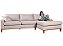 Sofá Amsterdã 3 Lugares 2,44m Living Com Chaise Direito Champagne - Imagem 3