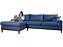 Sofá Amsterdã 3 Lugares 2,44m Living Com Chaise Esquerdo Azul - Imagem 3