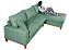 Sofá Amsterdã 3 Lugares 2,44m Living Com Chaise Direito Verde - Imagem 6